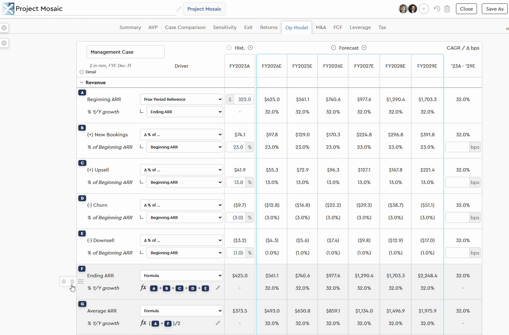 Set a VM Row