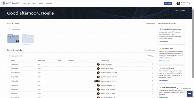 Dynamic Filtering for Models